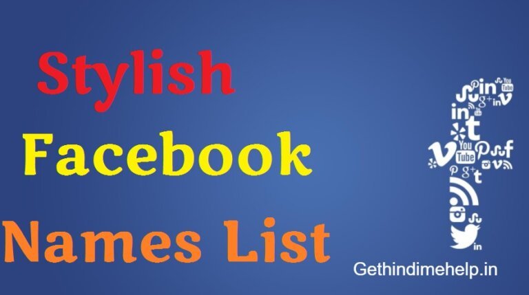 Best Stylish Name List For Facebook Boys & Girls