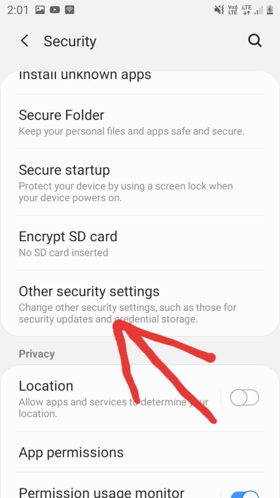 Others Security Settings