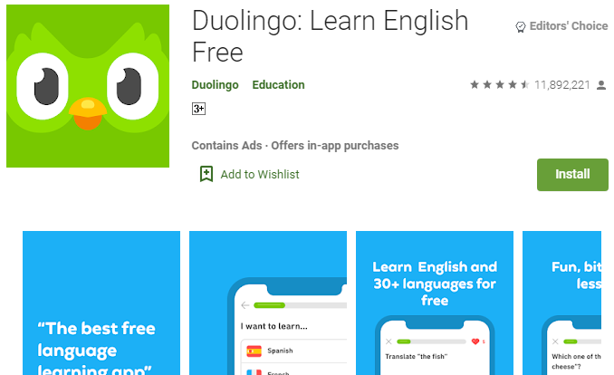  Duolingo: Learn English Free App